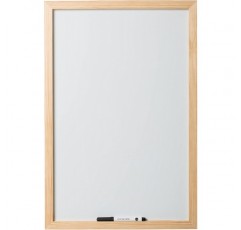 Bi-Office Optimum 마그네틱 화이트보드 건조 지우기 소나무 MDF 프레임 60 x 45 cm