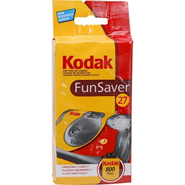 kodak 3920949 Fun Saver 일회용 카메라(플래시 포함)(노란색/빨간색)