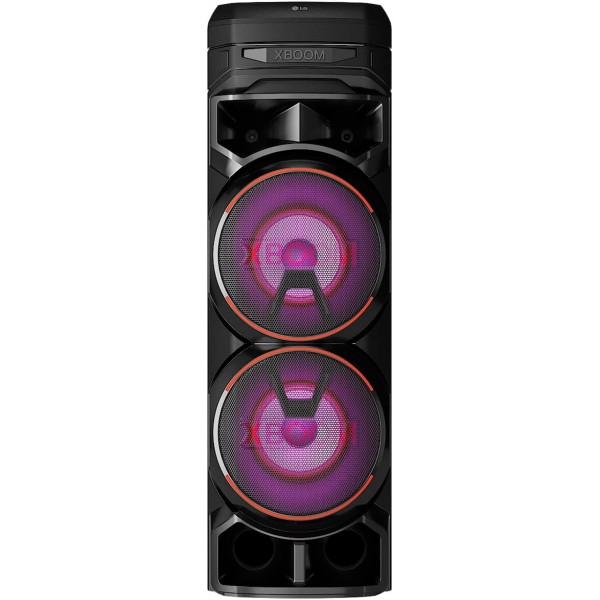LG XBOOM RNC9, 스피커 4개 포함 양방향 사운드 시스템(돌비 오디오, 노래방 및 DJ 기능, 조명), 블랙[2023년식]