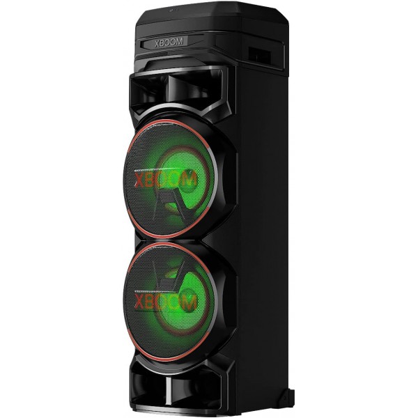 LG XBOOM RNC9, 스피커 4개 포함 양방향 사운드 시스템(돌비 오디오, 노래방 및 DJ 기능, 조명), 블랙[2023년식]