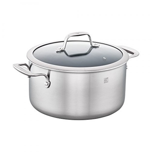 ZWILLING Spirit 세라믹 붙지 않는 더치 오븐, 6쿼트, 스테인리스 스틸