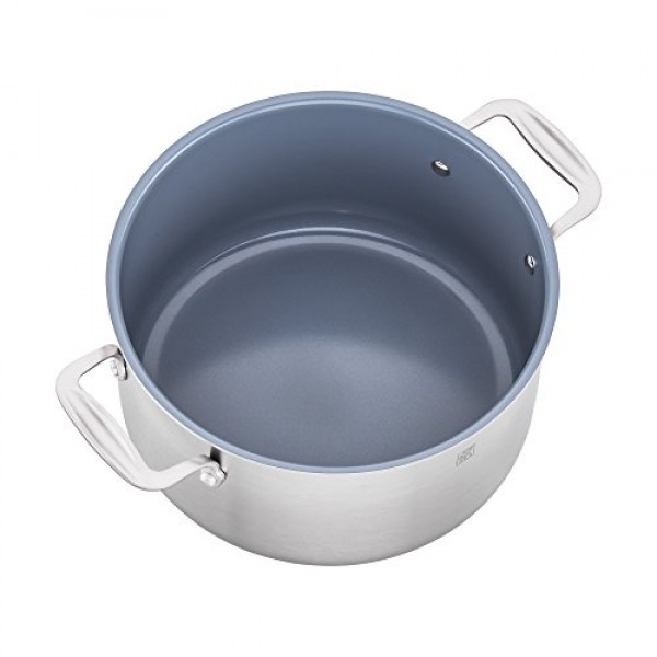 ZWILLING Spirit 세라믹 붙지 않는 더치 오븐, 6쿼트, 스테인리스 스틸