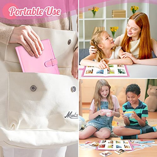 Polaroid Snap SnapTouch Zip 민트 카메라 프린터용 Ablus 256 포켓 사진 앨범, Fujifilm Instax Mini 11 90 9 8+ 8 7S 70 50S 26 25 LiPlay 즉석 카메라 필름, 미니 링크 SP-1 프린터(매직 핑크)