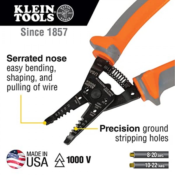 Klein Tools 9421R 1000V 절연 플라이어 도구 세트(플라이어 3쌍, 케이블 커터, 와이어 스트리퍼 및 스크루드라이버 2개 포함), 7피스