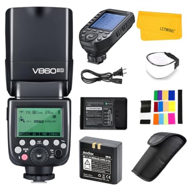 Sony용 Godox V860II V860II-S 플래시, 2.4G 무선 TTL 플래시, 650개의 최대 전력 플래시, 1/8000s HSS Speedlite Sony, Godox XProII-S TTL 무선 플래시 트리거, Sony 카메라와 호환 가능