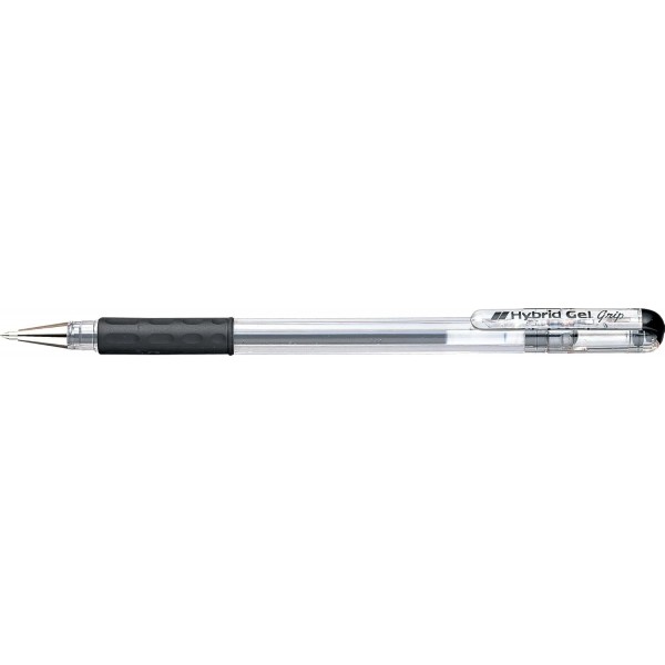 펜텔 K116-AE Hybrid Gel Grip 수성펜 0.6 mm필기촉 0.3 mm선폭 12개입 블랙