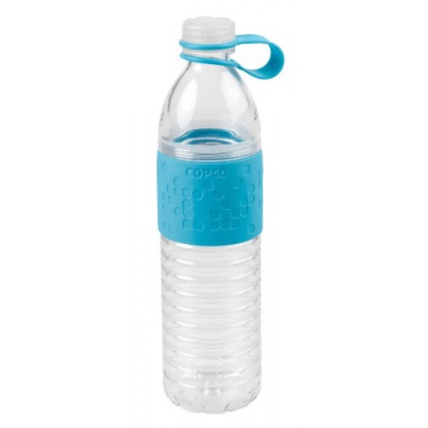 Wilton Copco Hydra 재사용 가능한 트라이탄 물병(흘림 방지 뚜껑 및 미끄럼 방지 슬리브 포함), 20온스, 블루
