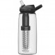 CamelBak eddy+ 정수 필터 물병 by LifeStraw 통합 2단계 필터 빨대 - 하이킹, 배낭 여행, 여행 및 비상 대비용