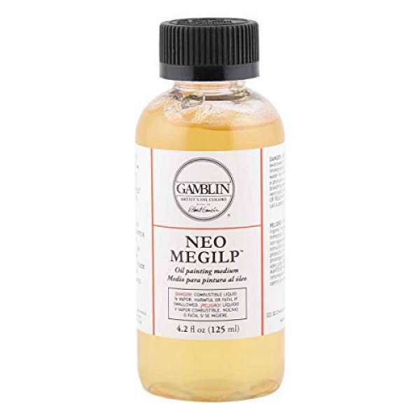Gamblin NEO-Megilp 4.2 OZ 페인트 미디엄, 4.2 Fl Oz (1 팩), 없음, 노란색