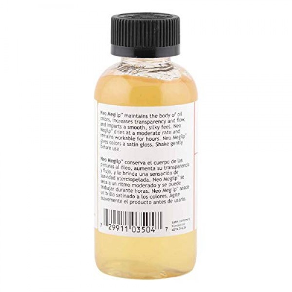 Gamblin NEO-Megilp 4.2 OZ 페인트 미디엄, 4.2 Fl Oz (1 팩), 없음, 노란색
