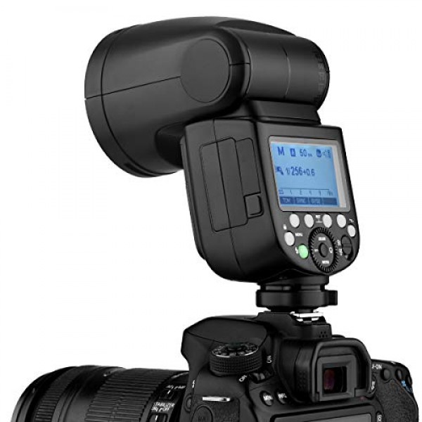 Nikon 카메라, 2.4G 무선 TTL HSS 스피드라이트, 1.5초 재활용 시간, 2600mAh 리튬 이온 배터리, 480회 최대 전력 촬영, 76Ws 스피드라이트 라이트(Godox V1N)와 호환되는 Godox V1-N 원