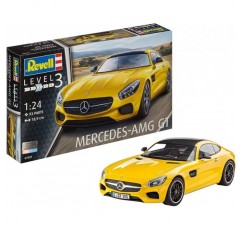 Revell 80-7028 자동차 모델 키트 1:24 - 1:24 축척의 Mercedes-Benz AMG GT, 레벨 3, 많은 디테일이 있는 충실한 복제품, 07028