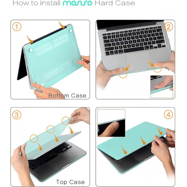 MacBook Pro Retina 13과 호환되는 MOSISO 케이스 - MacBook Pro Retina 13인치 레거시와 호환되는 플라스틱 하드 쉘 케이스(모델: A1502 및 A1425)(2015년 - 2012년 말 출시), 투명/크리스탈