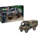 Revell 03337 03337 Unimog 2T 1:35 전문가를 위한 충실한 모델 키트, 도색되지 않음