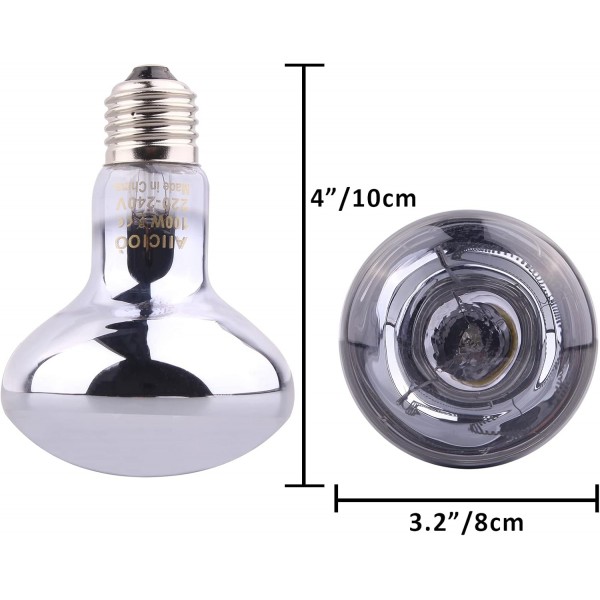 Daylight Basking Spot Lamps - 열 전구 온난화 스펙트럼? 파충류 및 양서류 도마뱀 거북이 뱀 용, 100W 2pack, 흰색 100.0 와트를 위한 자연광 램프 난방