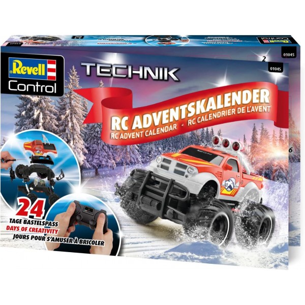 Revell 어드벤트 캘린더 RC-Truck 01045 I RC 어드벤트 캘린더 I 남성용 어드벤트 캘린더 I 수공예 어드벤트 캘린더 I 스스로 만드는 어드벤트 캘린더 I 10년부터