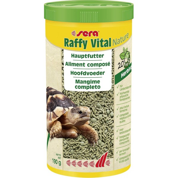 sera Herbs and Loops Nature 1,000ml(120g) - 종에 적합한 다양한 맛있는 허브 및 Raffy Vital Nature 1,000ml(190g) - 초식성 파충류를 위한 다양한 허브 Raffy Vital Nature 번들 1,000ml