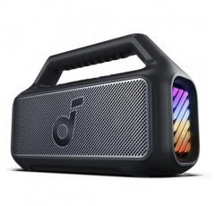 soundcore Boom 2 실외 스피커, 80W, 서브우퍼, BassUp 2.0, 24H 재생 시간, IPX7 방수, 플로팅 가능, RGB 조명, USB-C, 맞춤형 EQ, Bluetooth 5.3, 야외용, 캠핑, 해변 및 뒷마당용 휴대용