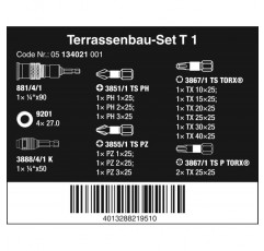 Wera Decking Construction Set T 1, 21개, 05134021001