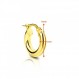 Orovi Jewellery 여성용 클래식 라운드 골든 후프 이어링, 옐로우 골드/화이트 골드 9캐럿(375) 골드로 제작된 우아한 접이식 후프 이어링, 후프 직경 14mm