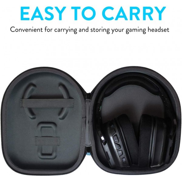 Razer Kraken 7.1 V2 무선 게임용 헤드셋 Mac PC 게임 헤드폰 마이크용 TUDIA 하드 여행용 케이스[케이스만, 장치는 포함되지 않음]