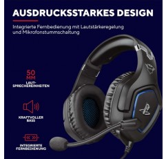 Trust Gaming Headset GXT 488 Forze - Playstation 공식 라이선스 - PS4 및 PS5 헤드셋, 접이식 마이크 및 조절식 헤드밴드, 3.5mm, 케이블 포함 오버이어 헤드폰 - 블랙 Forze 유선 헤드셋