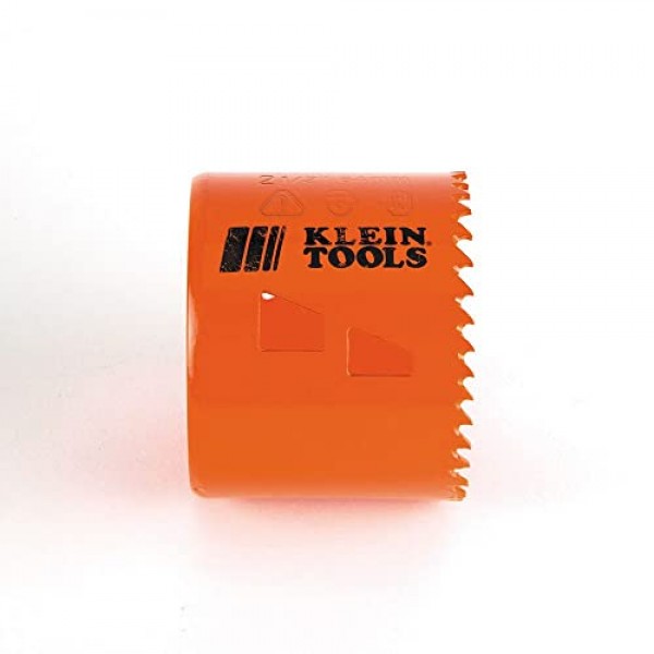 Klein Tools 31940 강철 절단용 바이메탈 구멍톱, 고강도 2 1/2인치 구멍톱