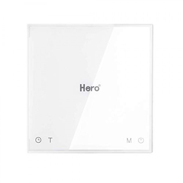Hero V60 드립 커피 스케일(타이머 포함) 에스프레소 푸어오버 핸드브루 디지털 식품 주방 스케일 자동 타이밍 0.1g(흰색)