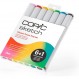 COPIC Sketch Marker Vibrant Tones Trial Set, 6+1 Colors, Limited Edition, Bold Vibrant Tones, Super Brush Tip 및 Medium Broad Tip 포함