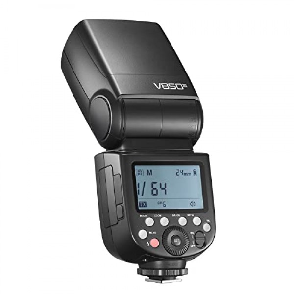Godox V850III 플래시 카메라 플래시 7.2V/2600mAh HSS 1/8000 2.4G 1.5s 재활용 시간 Canon, Nikon, Sony, Fuji, Panasonic, Olympus(TTL 없음)용 표준 핫슈가 포함된 DSLR 카메라용 450 풀 파워 팝