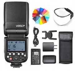 Godox V850III 플래시 카메라 플래시 7.2V/2600mAh HSS 1/8000 2.4G 1.5s 재활용 시간 Canon, Nikon, Sony, Fuji, Panasonic, Olympus(TTL 없음)용 표준 핫슈가 포함된 DSLR 카메라용 450 풀 파워 팝