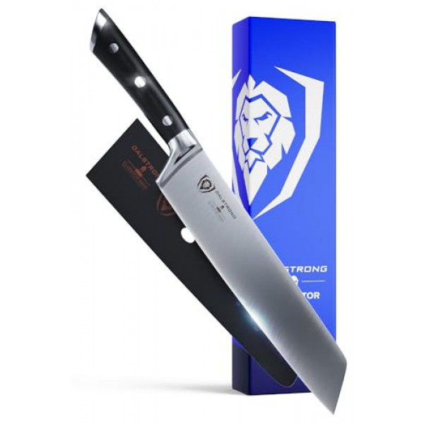 Dalstrong Kiritsuke 셰프 나이프 - 8.5인치 - 글래디에이터 시리즈 엘리트 - 독일 단조 고탄소 독일 강철 - 풀 탱 주방 나이프 - 블랙 G10 핸들 - 칼집 포함 - 셰프 나이프 - NSF 