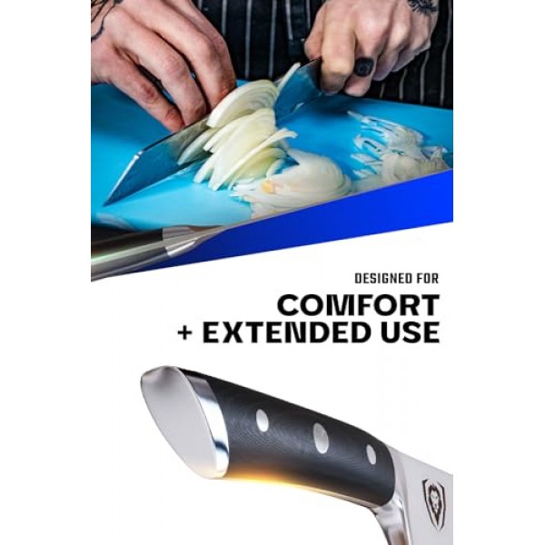 Dalstrong Kiritsuke 셰프 나이프 - 8.5인치 - 글래디에이터 시리즈 엘리트 - 독일 단조 고탄소 독일 강철 - 풀 탱 주방 나이프 - 블랙 G10 핸들 - 칼집 포함 - 셰프 나이프 - NSF 