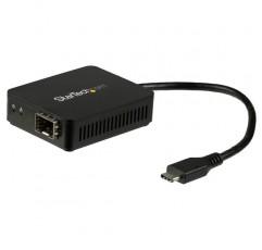 StarTech.com USB C-광섬유 변환기 - 개방형 SFP - 1000BASE-SX/LX - Windows/Mac/Linux - USB 이더넷 어댑터 - USB 네트워크 어댑터 (US1GC30SFP)
