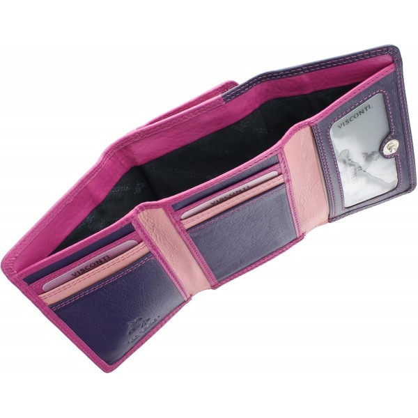 Visconti Rainbow Collection Biola 지갑 지갑 가죽, RFID 보호 기능 RB39 Baya Multi