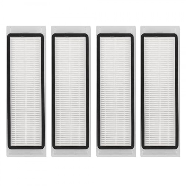 Roborock S6 Pure,S6,E4,S4 Max,S6 MaxV,S5,S5 Max,S4,E2,E3,E5,E20,E25,E35,S50,S65 Xiaomi Mijia(4 HEPA 필터)와 호환되는 FNKTQL 세척 가능 필터