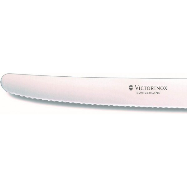 Victorinox 180300 Tomato-/Table Knife 11cm, stainless_steel, Silver/Black, 25 x 16 x 6 cm 번들로 제공되는 Victorinox Paring 칼날과 녹색, 강철, 은, 19cm + Paring 칼, 은