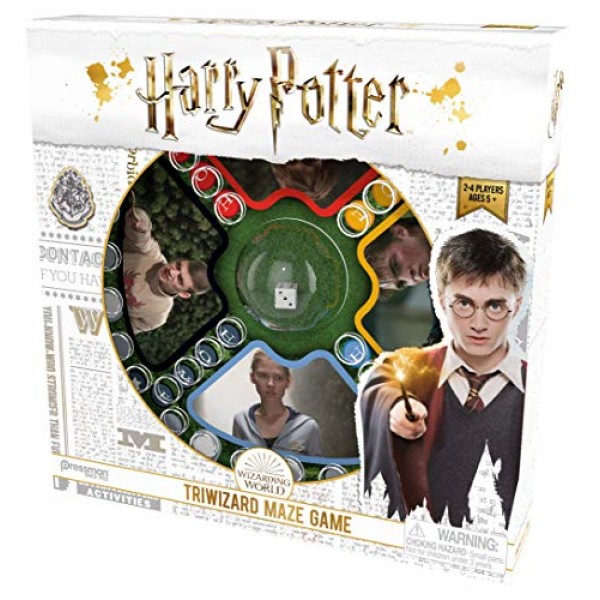 Pressman Harry Potter 트리위저드 미로 게임 - 마법의 트위스트 블루를 사용한 클래식 팝 'N' 레이스 게임플레이, 5