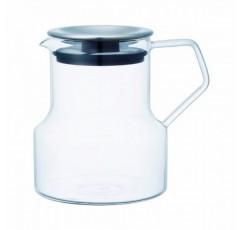 KINTO CAST 23088 원터치 찻주전자, 23.7 fl oz(700 ml), 내열 유리, 홍차, 전자레인지 및 식기세척기 사용 가능