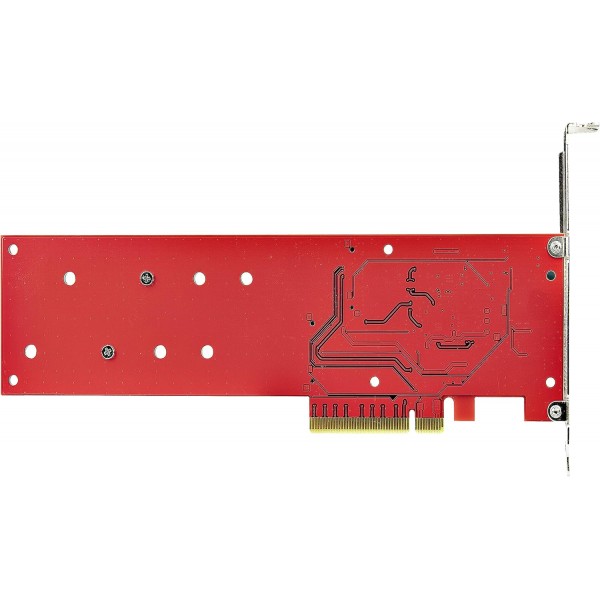 StarTech.com 듀얼 M.2 PCIe SSD 어댑터 카드, PCIe x8/x16 - 듀얼 NVMe 또는 AHCI M.2 SSD, PCI Express 4.0, 7.8GBps/드라이브, 분기 필요 - Windows/Linux 호환(DUAL-M2-PCIE-CARD -비)