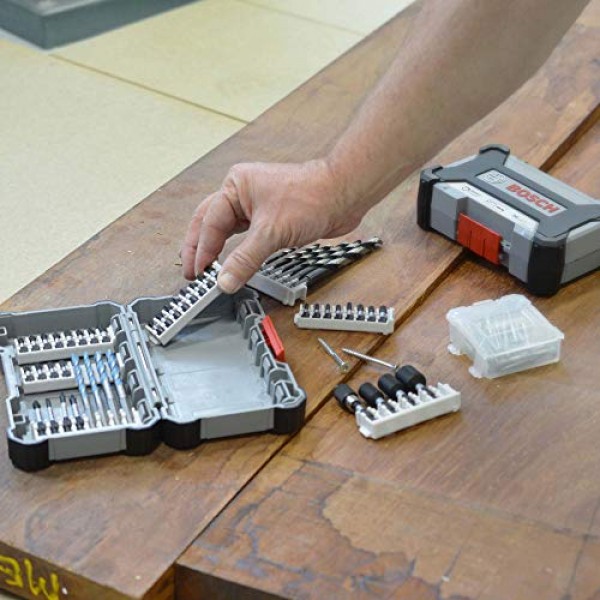 Bosch 2608522324 드라이버 비트 세트, 8개, 육각 샤프트 0.25인치(6.35mm), 홈 생크 0.4인치(9mm), PH2 x 25mm)