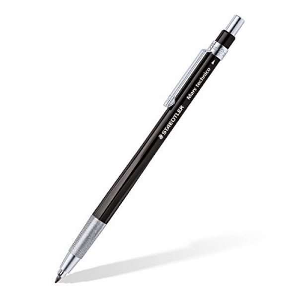 STAEDTLER Mars Technico 780 C-9 리드홀더 연필, HB 리드 포함, 블랙