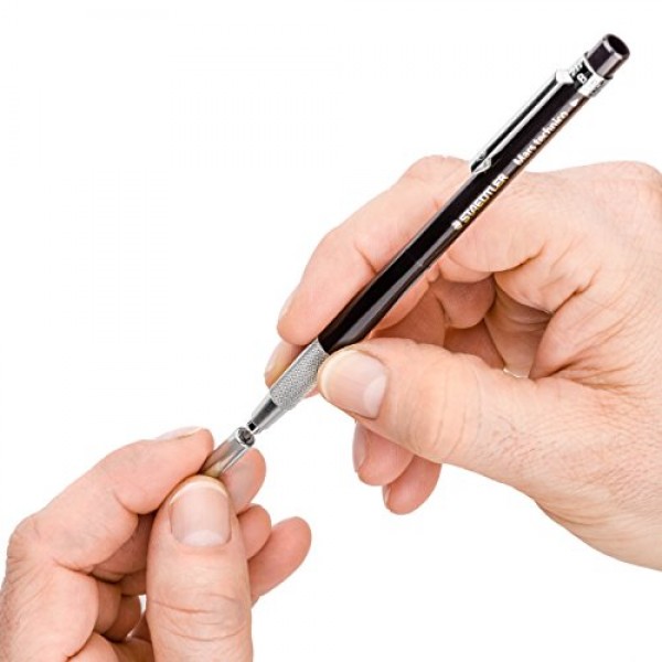 STAEDTLER Mars Technico 780 C-9 리드홀더 연필, HB 리드 포함, 블랙