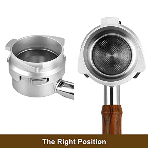 Breville 8 시리즈 양극 산화 알루미늄(실버)용 Breville Barista Portafilters용 핸즈프리 54mm 도징 깔때기