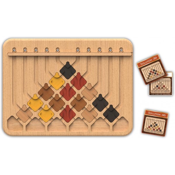 MindWare Marble Circuit Deluxe – 1인용 논리 게임 – 퍼즐 및 브레인 티저를 좋아하는 어린이를 위한 선물 – 100가지 퍼즐이 포함된 프리미엄 Marble Circuit 게임 – 어린이 및 