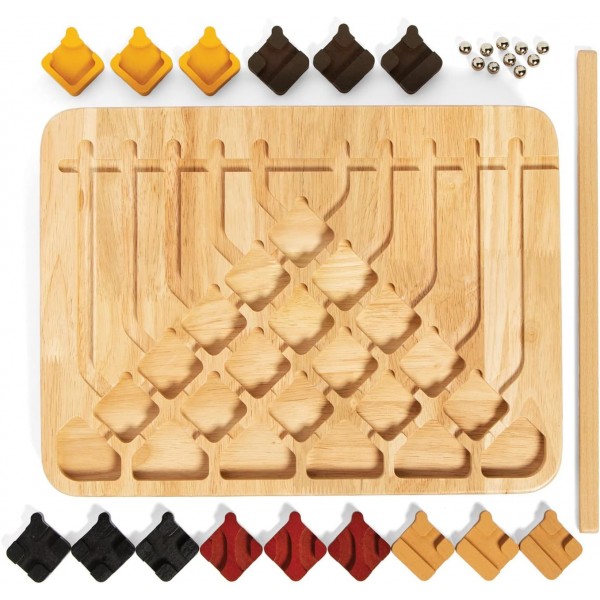 MindWare Marble Circuit Deluxe – 1인용 논리 게임 – 퍼즐 및 브레인 티저를 좋아하는 어린이를 위한 선물 – 100가지 퍼즐이 포함된 프리미엄 Marble Circuit 게임 – 어린이 및 
