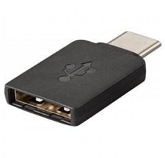Plantronics 209505 - 01 USB Type C USB Type 검정색 어댑터 케이블 - 케이블용 어댑터(USB Type C, USB Type A, 수/암, 검정색)
