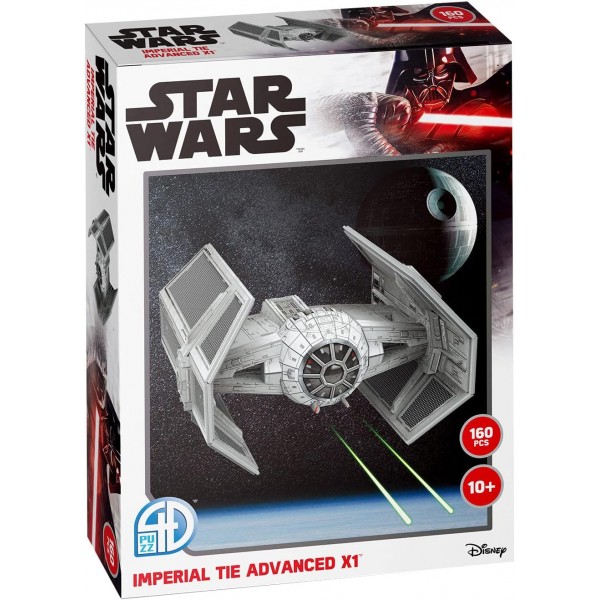 Revell Star Wars 카드보드 모델 키트 I Imperial TIE Advanced X1의 상세한 모델 키트 I 남녀노소용 I 스타워즈 팬을 위한 160개의 부품 I I 모든 경우에 이상적인 선물 아이디어