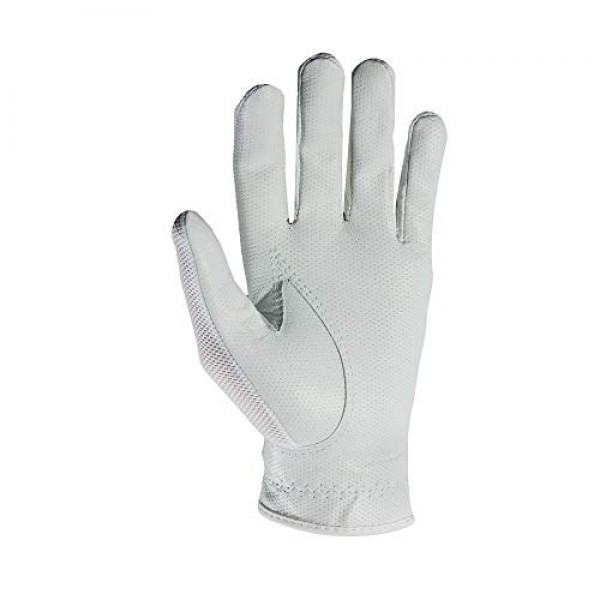 FootJoy 여성용 StaCooler 골프 장갑, 진주 미디엄/라지, 왼손에 착용