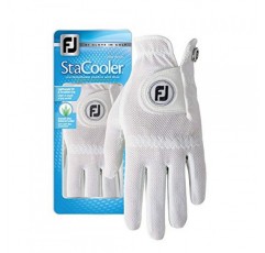 FootJoy 여성용 StaCooler 골프 장갑, 진주 미디엄/라지, 왼손에 착용
